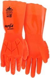 14" Hi-vis water-proof work glove L2 impact protection